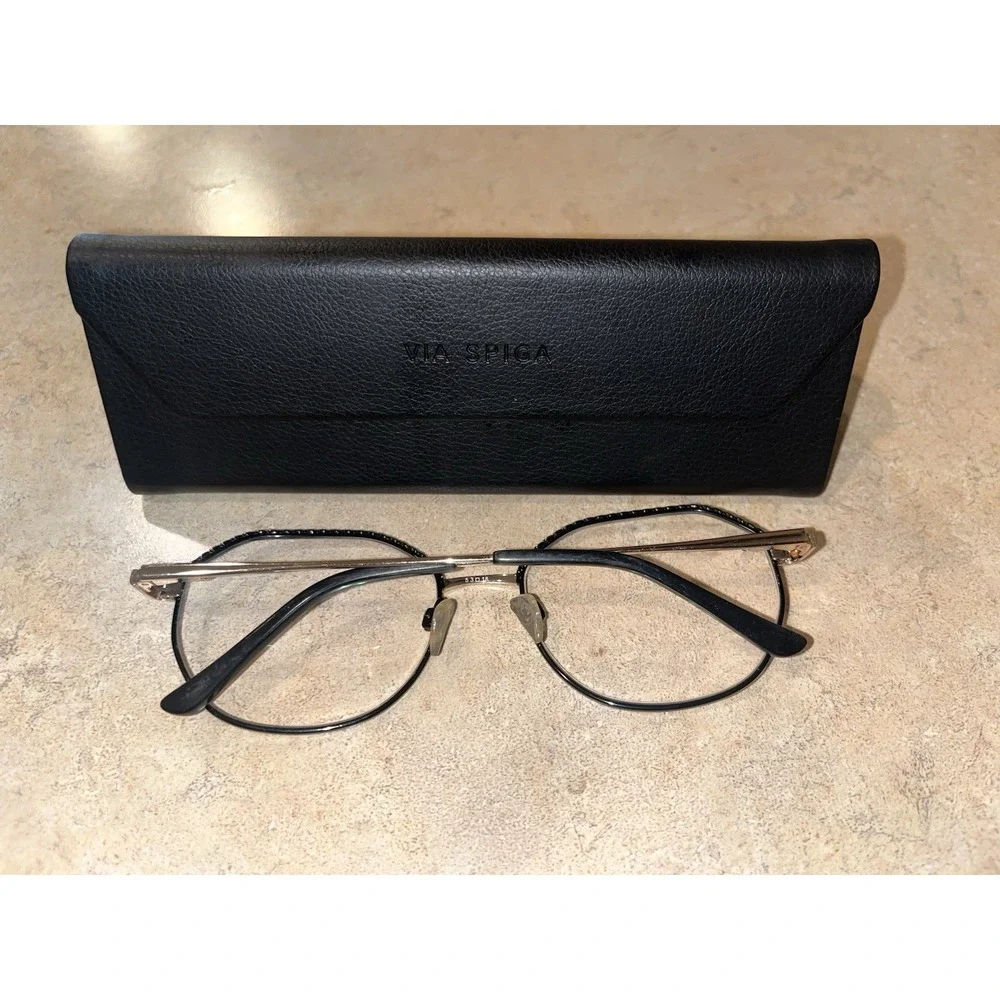 Via Spiga Fiammetta Zyloware Eyeglasses Frame Gold Metal Full Rim 53-18-135